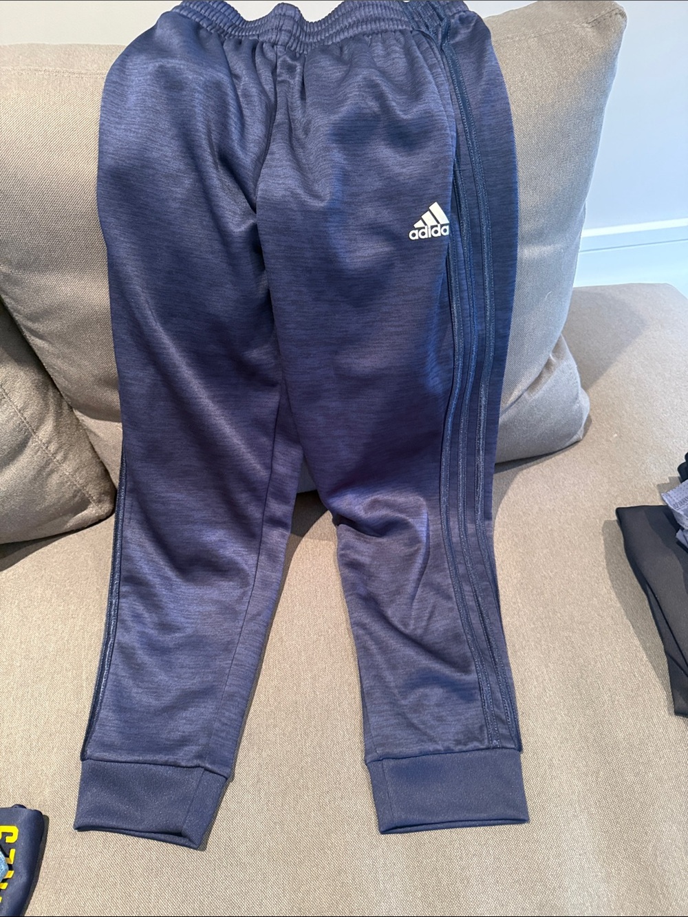 adidas Navy Blue Kids Jogger Sweatpants with Classic Logo